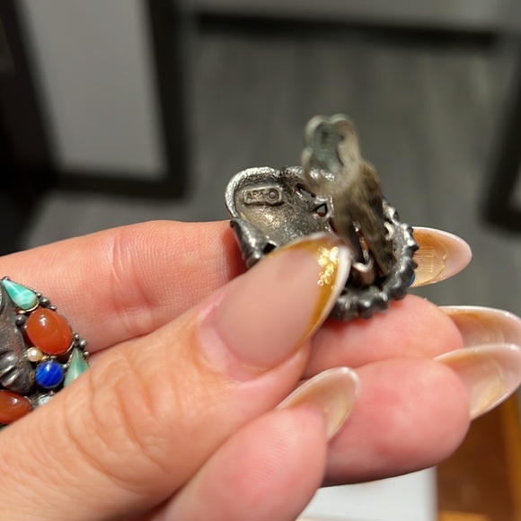 Vintage mix jewelry lot western sterling silver 9.25 turquoise necklace bracelet - Picture 3 of 13